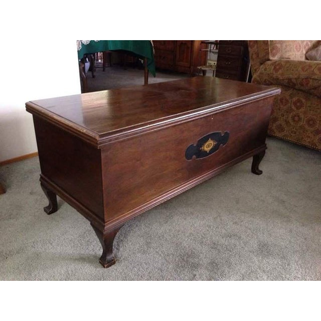 Antique CaswellRunyan Carved Walnut Cedar Chest Chairish