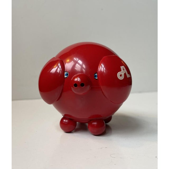 Vintage Optimist Red Piggy Bank by Hans Gustav Ehrenreichs, 1970s For Sale - Image 9 of 9