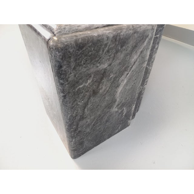 Mid-Century Modern Vintage Grey Marble Coffee Table, 1970s For Sale - Image 3 of 18