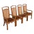 Drexel Heritage Mid-Century Modern Walnut and Cane High Back Dining Chairs, Set of Four For Sale