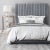Arabelle Grey Velvet King Bed For Sale In Los Angeles - Image 6 of 7