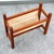 Danish solid teak magazine rack with a canvas sling. A simple and stylish design.