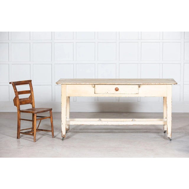 19th Century Irish Painted Vernacular Pine Farmhouse Table, 1800s For Sale - Image 6 of 12