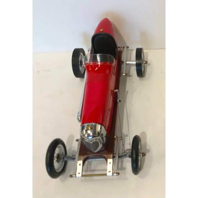 Rare Vintage Style Silver Polished Bantam Midget Model, chrome finished metal accents, black #4, showroom floor Sample