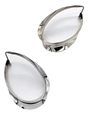 Vintage Oval Twist Hoops, Anticlastic Silver Earrings, Gerhard Herbst Studio - 2 Pieces