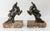 We are selling this nice pair of decorative Art Deco French bookends marked Franjou. These white metal or spelter figures...
