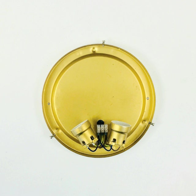 Gold Large Mid-Century Modern Amber Bubble Glass Flush Mount by Helena Tynell for Limburg, Germany, 1960s For Sale - Image 8 of 9