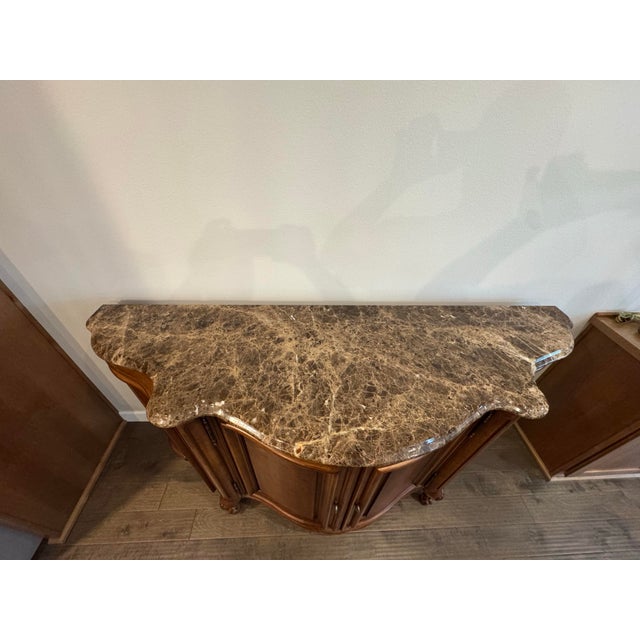 2000 - 2009 Century Furniture Coeur De France Credenza With Marble Top For Sale - Image 5 of 9
