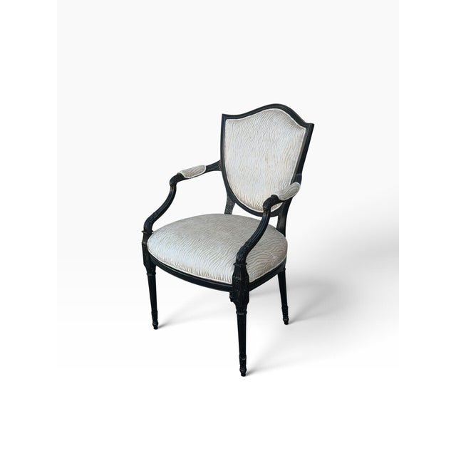 Wood Gianfranco Ferre Home Regency Style Arm Chair For Sale - Image 7 of 9