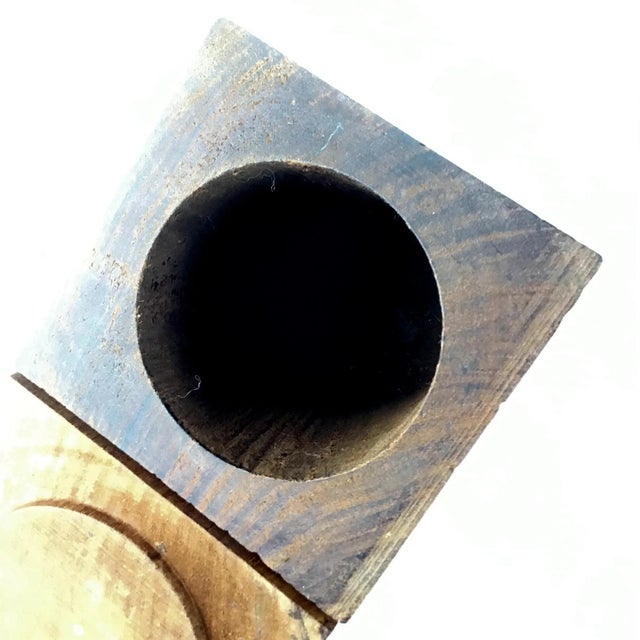 1920s Solid Heavy Wood Carved Covered Box For Sale - Image 10 of 12