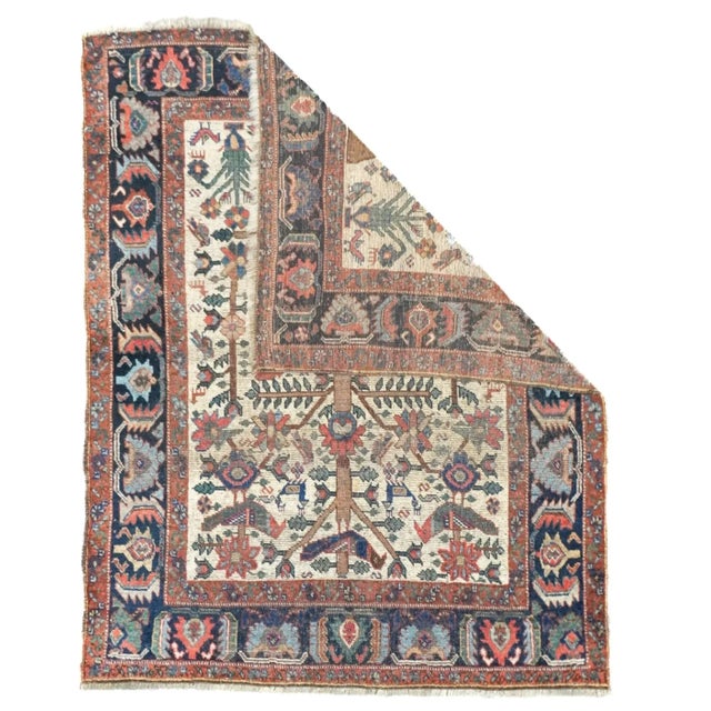 Late 19th Century Antique Kurdish Rug 3'11'' x 5' For Sale - Image 5 of 12