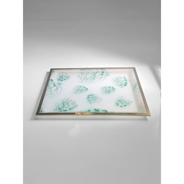 Metal Italian Tray by Cavinato Ulderico & Co., Milan, 1980s For Sale - Image 7 of 7
