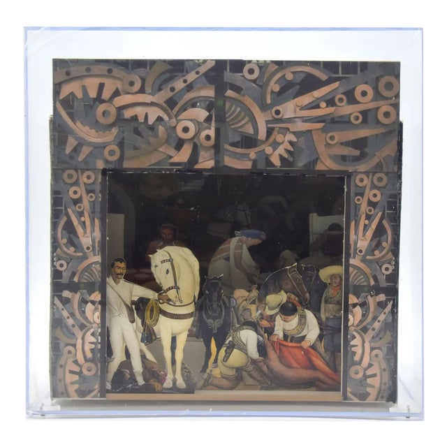 Homage to Rivera - Original Mixed Media (Diorama) - 2018 2018 For Sale