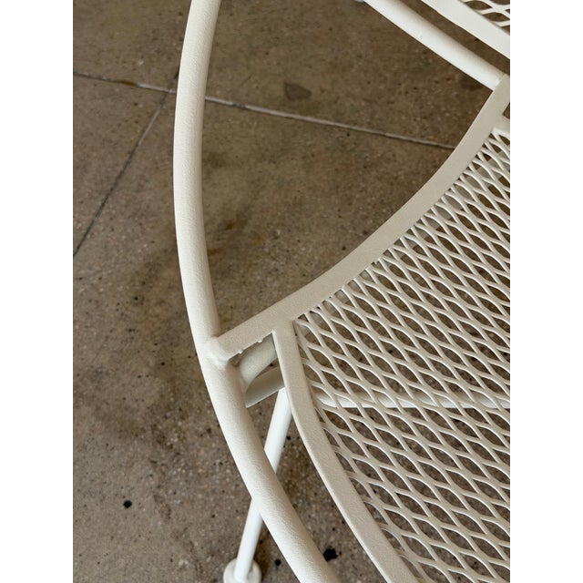 White 1950s Maurizio Tempestini for Salterini Radar Wrought Iron Lounge Chairs, a Pair For Sale - Image 8 of 12