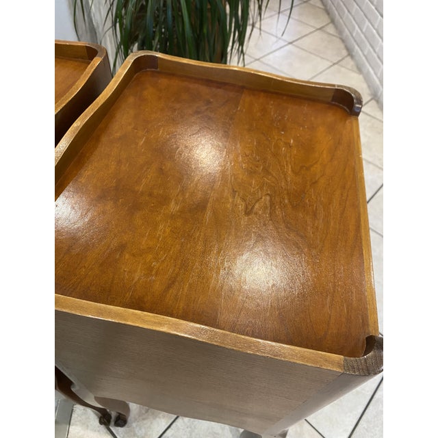 Louis XV Style Bedside Tables with Drawers and Niches, 1950s, Set of 2 For Sale - Image 10 of 18