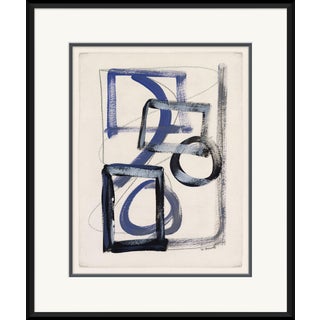 Abstract Shapes in Blue VI Framed Art Print For Sale