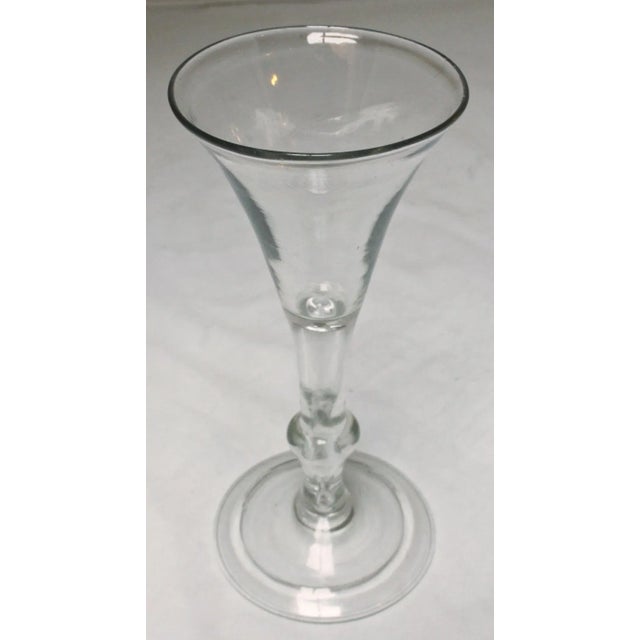 Transparent C. 1740 Flared Flute With Teared Stem For Sale - Image 8 of 8