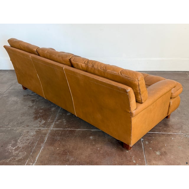 Vintage 1970s Buffalo Leather Attributed to Arne Norell "Mexico" Sofa For Sale - Image 13 of 18