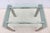 1980's Custom Made Brushed Stainless Steel & Clear Glass Rectangular Side Table For Sale - Image 10 of 12