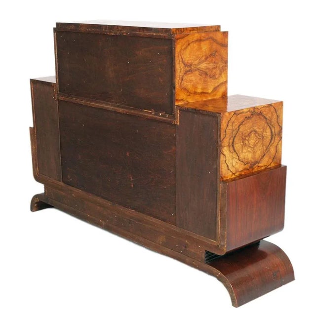 Brown French Art Decò Sideboard in Walnut Briar by Jules Leleu, 1930s For Sale - Image 8 of 9
