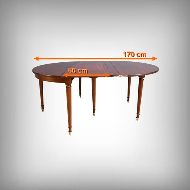 Mahogany Half-Moon Extending Table, Late 19th Century For Sale - Image 18 of 18