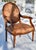 1980s Fairfield Carved Wood Chair Vintage Louis XVI Oval Back French Fauteuil Armchair For Sale - Image 5 of 12
