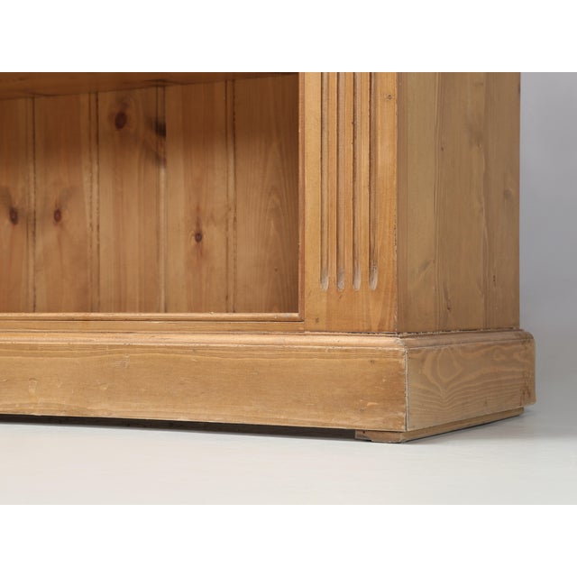 English Pine Bookcase Exceptionally Wide, Traditional Beeswax Finish by Chrispyn For Sale - Image 10 of 12
