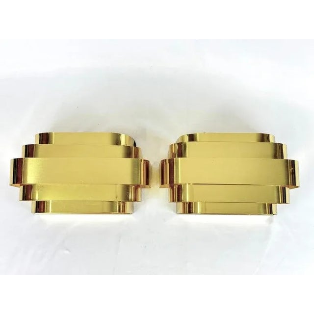 Curtis Jere Pair of Curtis Jere Style Wall Sconces by Lightolier For Sale - Image 4 of 12