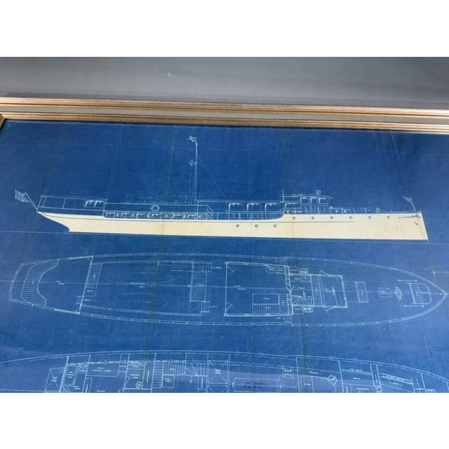1920's Yacht Blueprint by Lambie and Mabry For Sale - Image 4 of 6