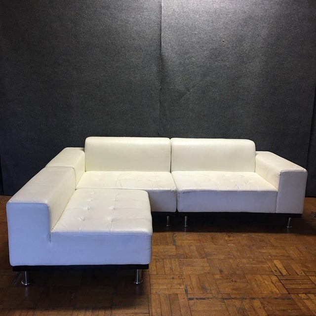 Modern White Leather Sectional by Modani Chairish