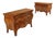Antique Wanut Burl Veneer Chests of Drawers Italy, 18th Century, Set of 2 For Sale