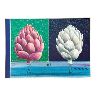 Peter Read Framed Artichoke Painting For Sale