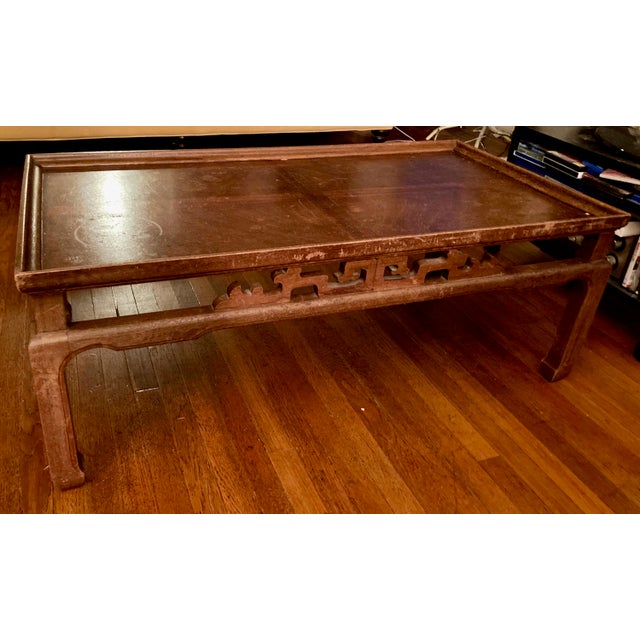 Lane Furniture coffee table. Serial number indicates it was built 02/06/1952. Marked Style no. 61. Chinoiserie style. In...