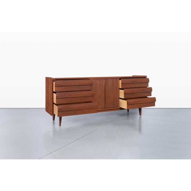 Vintage “1st Edition” Walnut Dresser by Lane For Sale - Image 9 of 14