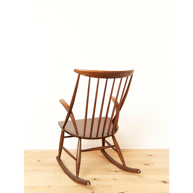 Niels Eilersen IW3 Rocking Chair by Illum Wikkelsø for Niels Eilersen, 1960s For Sale - Image 4 of 15