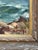 Large 1961 Coastal Seascape Oil Painting Framed 36 X 22.5 Signed Kamji Mid Century For Sale - Image 4 of 8