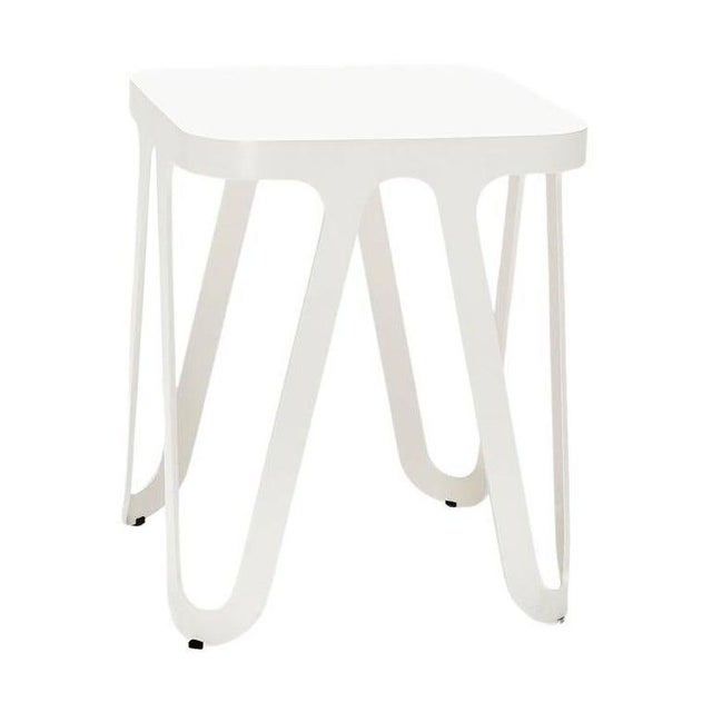 White Loop Stool by Sebastian Scherer For Sale - Image 15 of 15