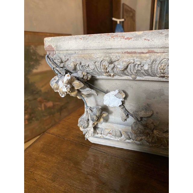 Mid 20th Century Wood Curved Painted Valance for Drapery For Sale - Image 4 of 5