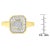 10K Yellow Gold Diamond Cocktail Ring (1/2 Cttw, I-J Color, SI2-I1 Clarity) - Size 6-1/2 For Sale In New York - Image 6 of 6