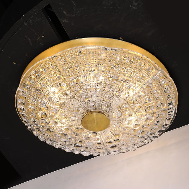 Mid-Century Modernist Flush Mount Chandelier by Carl Fagerlund for Orrefors For Sale - Image 16 of 16