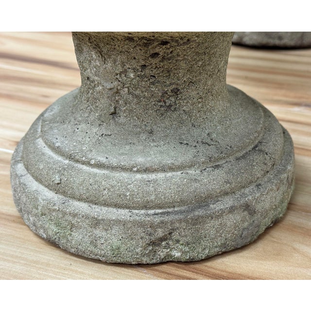 Vintage Concrete Garden Fruit Baskets Statues Urns, a Pair For Sale - Image 14 of 14