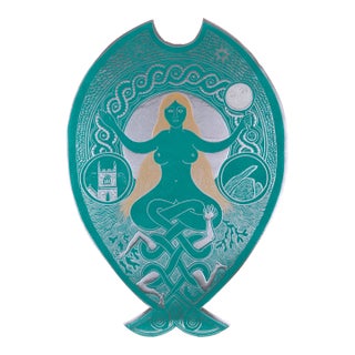 "The Mermaid of Zennor" - Psychedelic Visionary Metallic Print, 9/100 by Ian McNeil Cooke For Sale