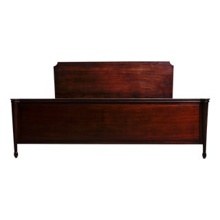 Italian Wooden Double Bed from Brembilla, Bergamo, 1950s-1960s For Sale