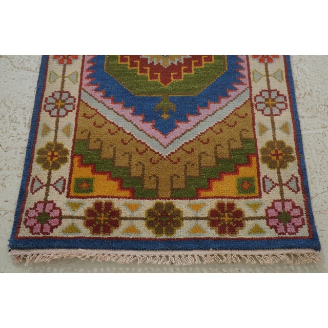 1990s Turkish Hand Knotted Approx. 2.5’ X 8’ Wool Runner Rug For Sale - Image 5 of 6