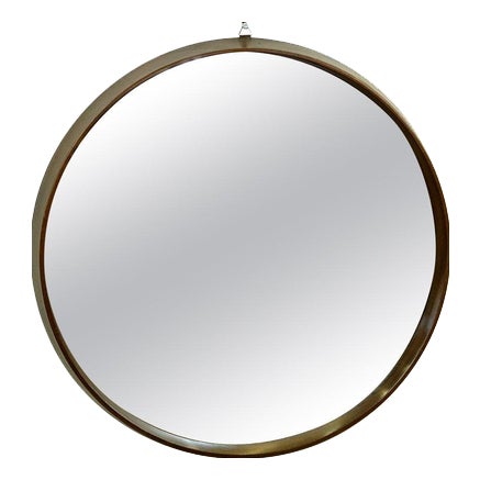 Mid-Century Italian Circular Wall Mirror, 1960s For Sale