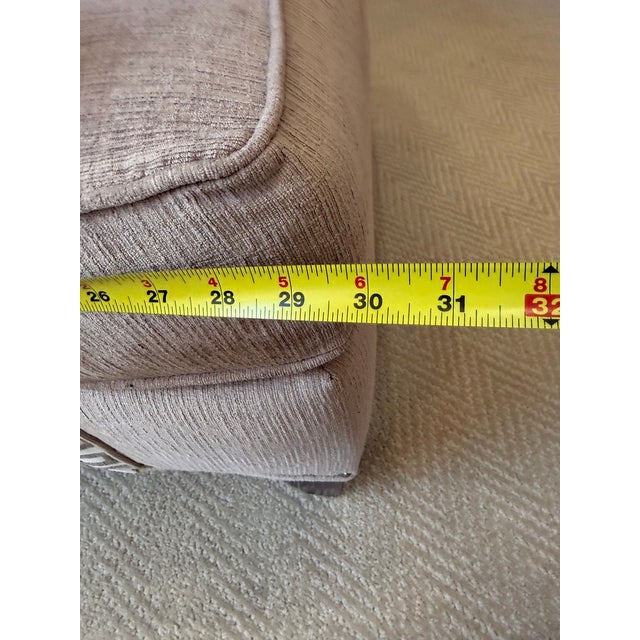 Textile Custom Wing Back Chairs With Nail Head Trim by Sam Moore For Sale - Image 7 of 15