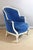 Louis XV Lounge Chair in Blue Velvet For Sale - Image 11 of 11