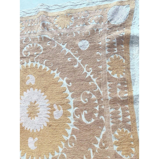 1970s Uzbek Suzani Textile Wall Art For Sale In New York - Image 6 of 8