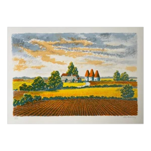 1960s Alex Packham French Landscape Lithograph