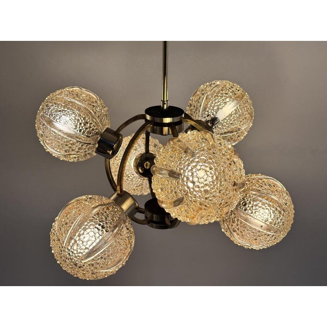 Space Age Brass Ceiling Lamp by Richard Essig, 1970s For Sale - Image 11 of 18